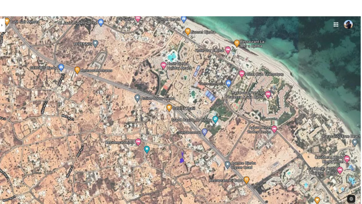 قطعة أرض مثالية للبناء في جربة: استثمر في المنطقة السياحية الحصرية!