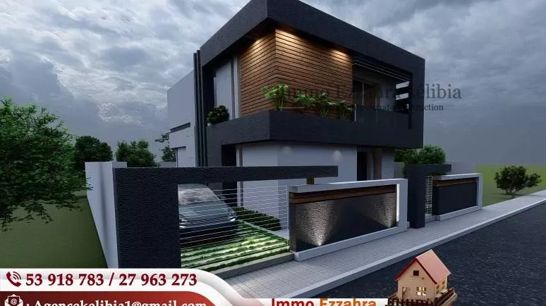 Luxury Villa with Pool Under Construction in Ezzahra