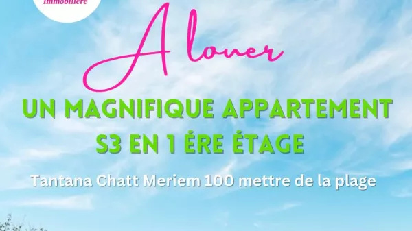 Spacious 3 Bedroom Apartment for Rent in Sousse