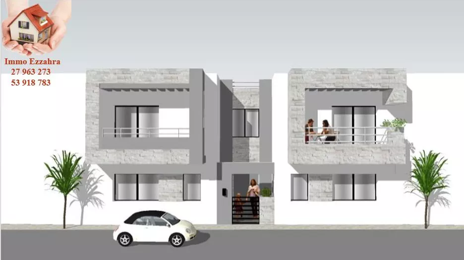 Luxury S+2 Apartments Under Construction in Ezzahra, Hammam El Ghzez