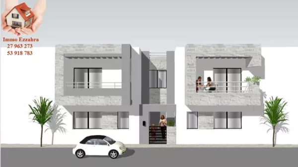 Luxury S+2 Apartments Under Construction in Ezzahra, Hammam El Ghzez