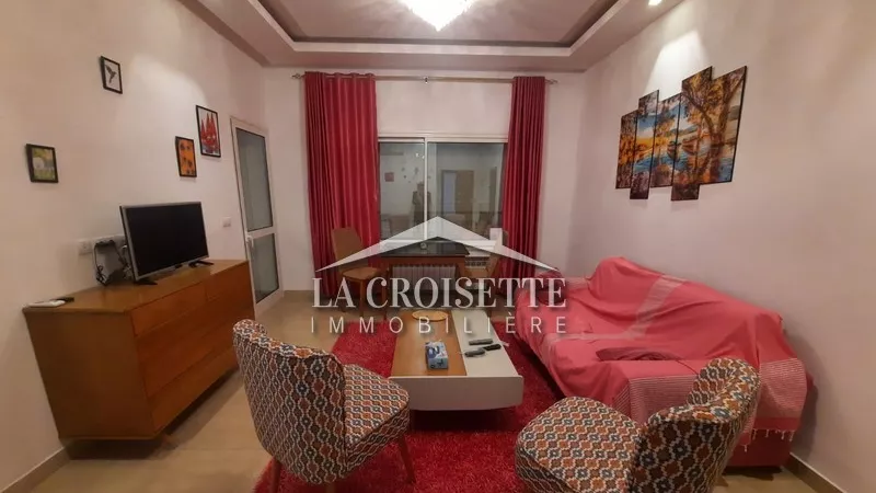 شقة فاخرة مؤثثة S+1 للإيجار في حدائق قرطاج – 1٬625 د.ت