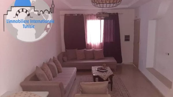 شقة S+2 مفروشة ومشرقة في ساحلول – إيجار سنوي أو لمدة 9 أشهر