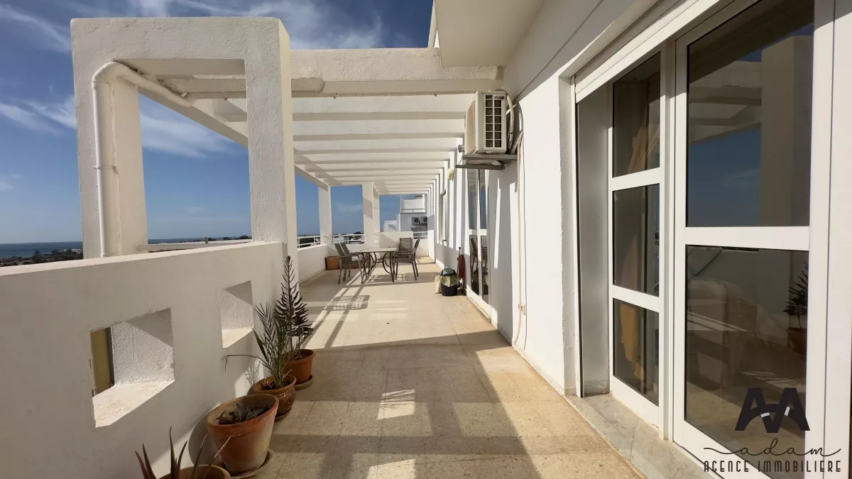Luxury Furnished S+2 Apartment with Sea View in AFH2, Mrezga: A Unique Annual Rental Opportunity