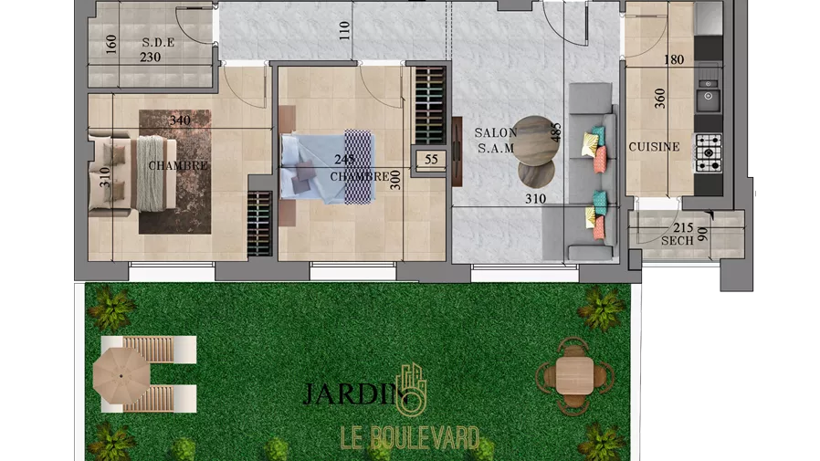 Appartamento di Lusso S+2 con Giardino ad AFH Mrezge, Cité El Wafa, Nabeul