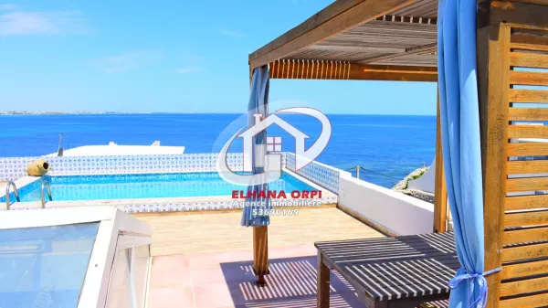 Stunning Sea-View Villa with Pool in Borj Erras