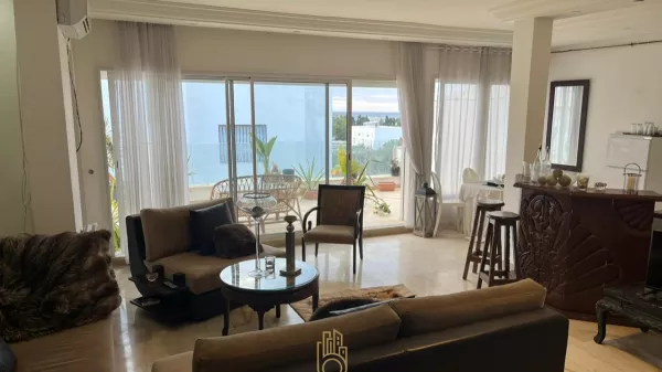 Luxury Sea-View Apartment for Rent in Mrezge, Nabeul