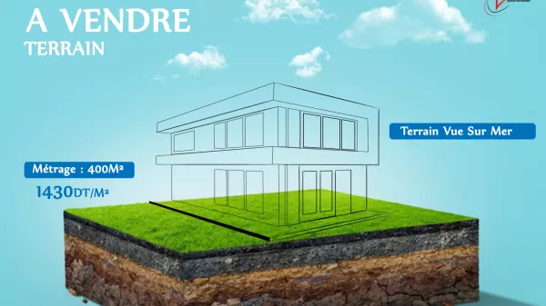 Exceptional Sea View Plot of 400m² in Rejich Mahdia