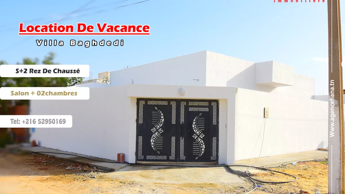 Erdgeschoss-Villa mit 2 Etagen in der neuen Baghdadi-Touristenzone, Mahdia