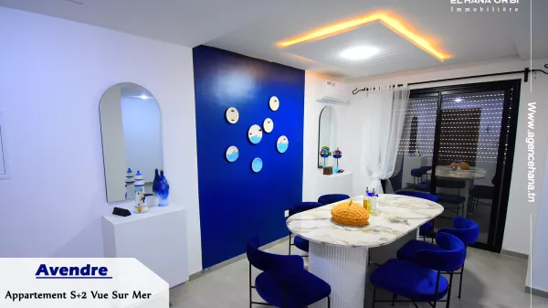 Stunning S+2 Apartment with Sea View in Baghdedi Beach, Mahdia