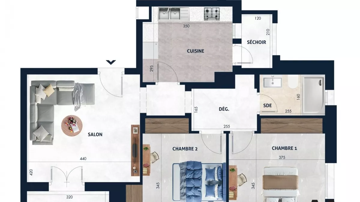 شقة الأحلام S+2 بمساحة 110م² في AFH² مرزقة، نابل - فرصة الأحلام!