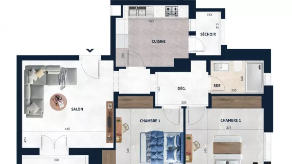 شقة الأحلام S+2 بمساحة 110م² في AFH² مرزقة، نابل - فرصة الأحلام!