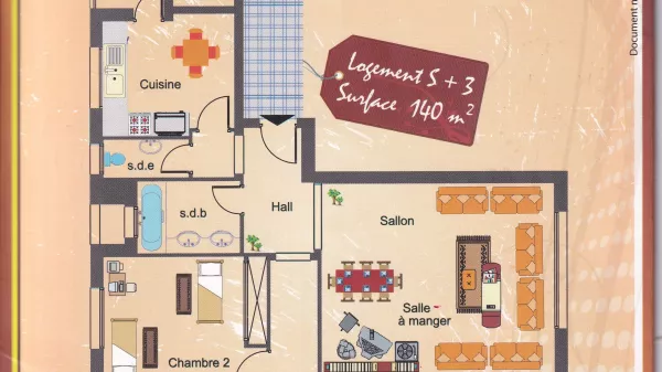 Luxurious S+3 Apartment with Panoramic View – Nouvelle Médina 3, Ben Arous