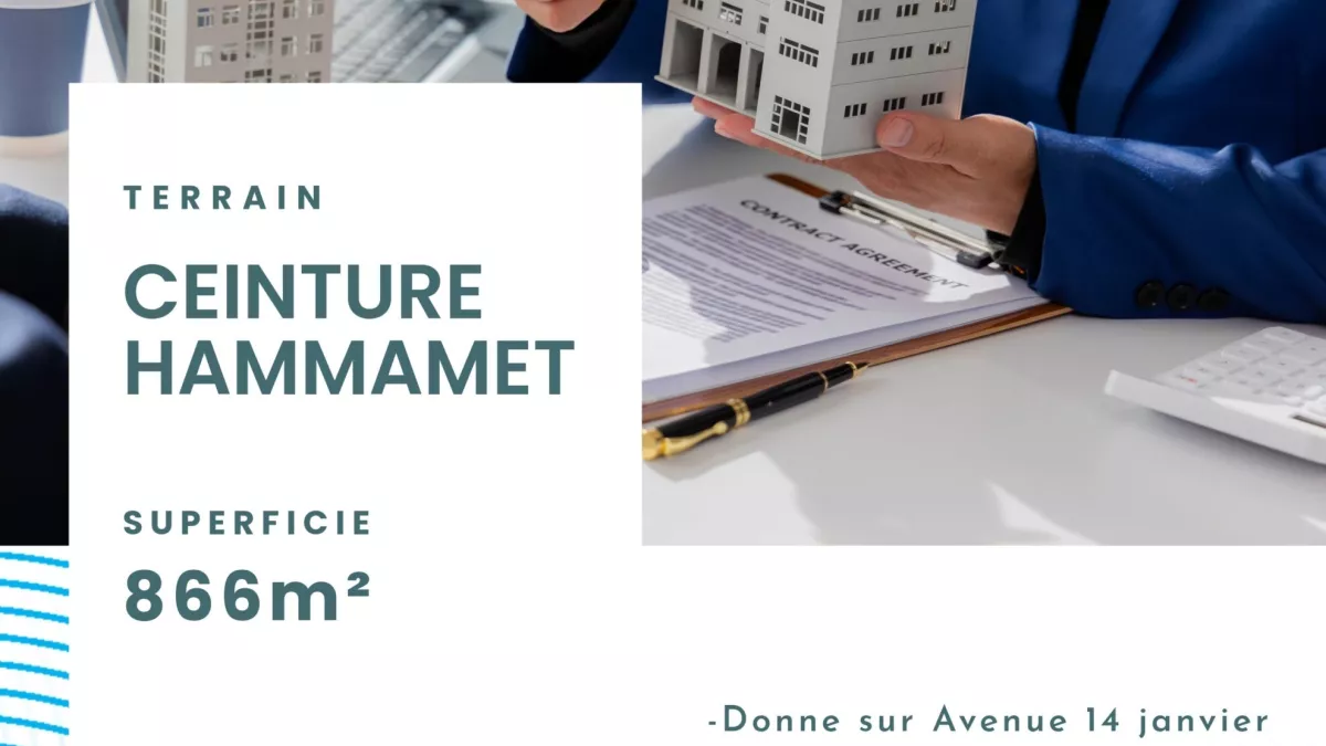 Lotto di Terra Strategico di 866m² nella Cintura di Hammamet