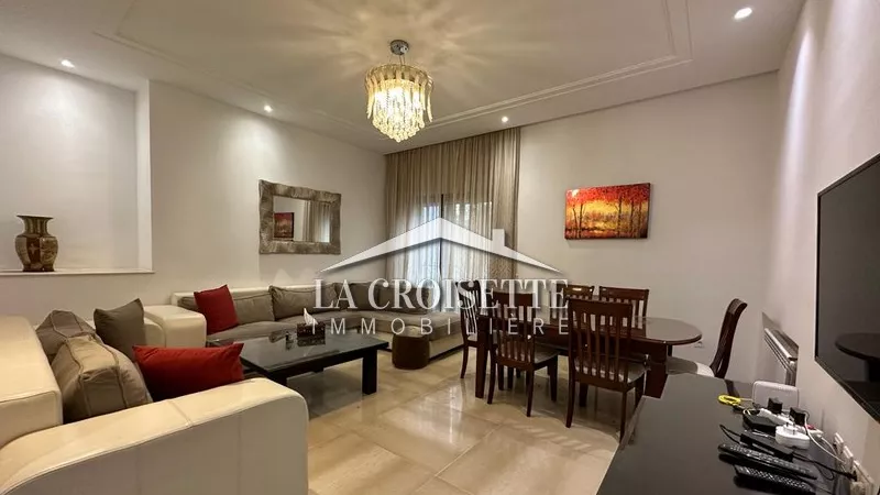 شقة فاخرة مفروشة بـ3 غرف وحديقة في عين زغوان الشمالية – MAL0527