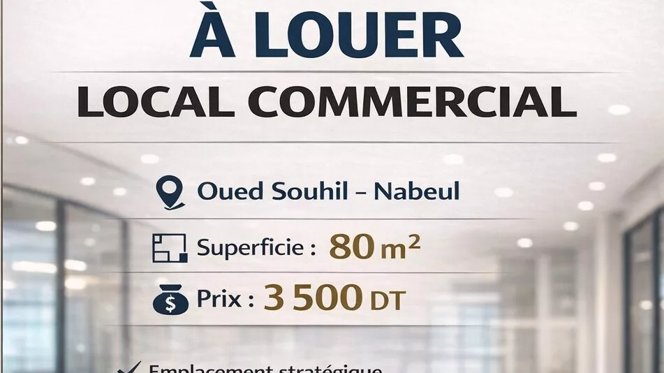 Commercial Space for Rent – Oued Souhil