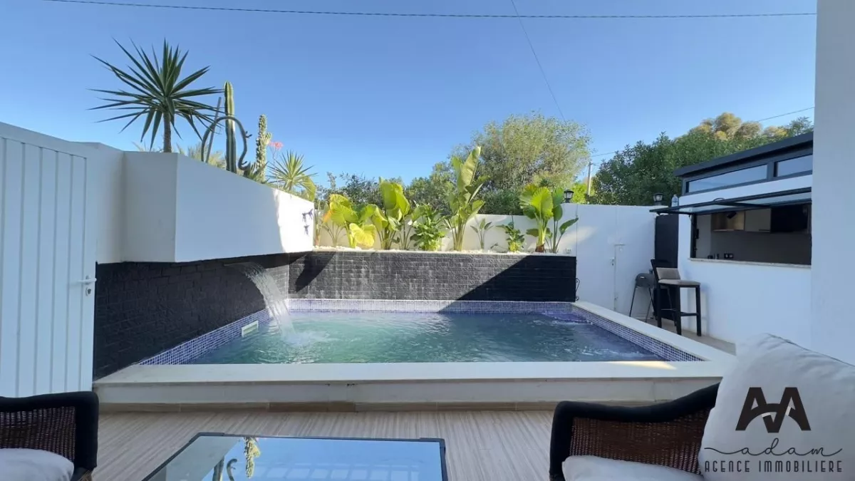 جنة صيفية في نابل: S+1 فاخر مع مسبح خاص بمنطقة ميموسا