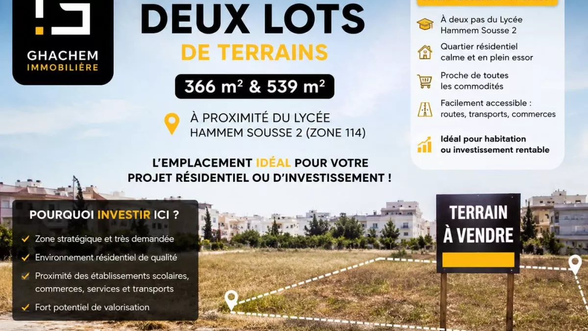 Land for Sale in Zone 114, Hammam Sousse