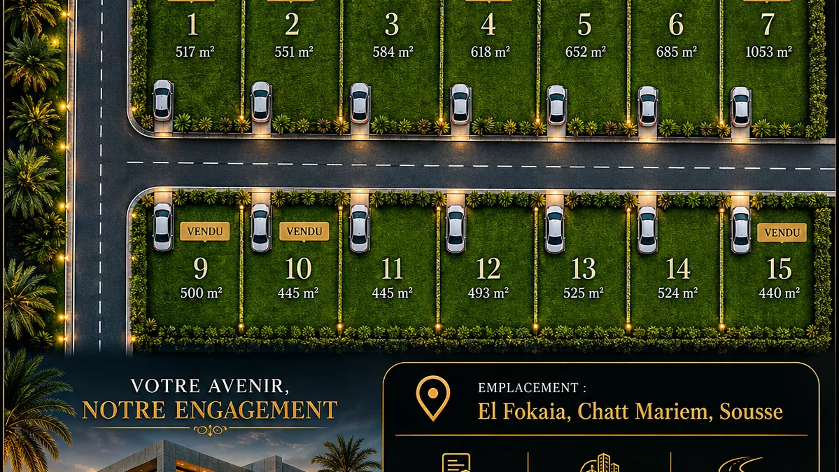 Land for Sale in Chatt Mariem, Sousse: An Ideal Investment Opportunity