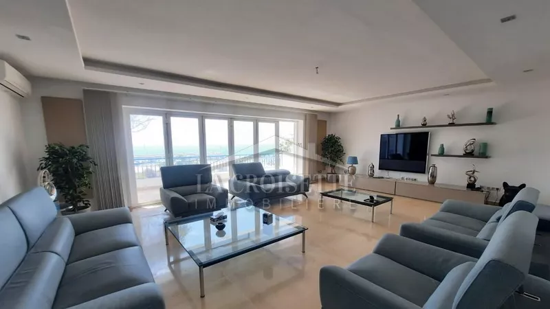 Luxury Furnished S+3 Apartment with Sea View in Sidi Bou Said - MAL0384