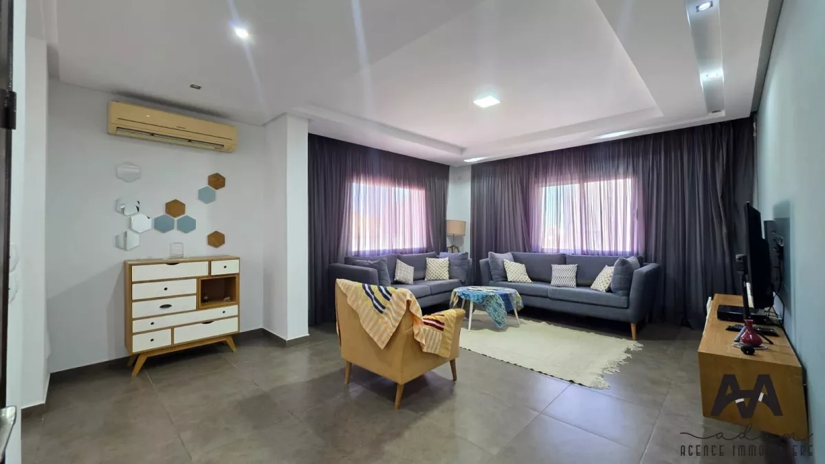 Elegant and Comfortable Furnished S+3 Apartment for Rent in Nabeul