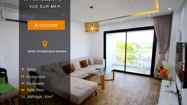 Luxury S+1 Apartment for Sale in Mahdia with Sea View